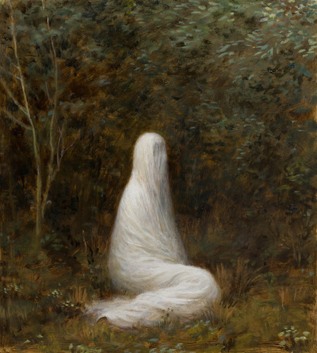 ghost woman phantom in forest